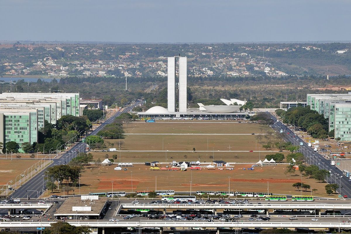 Esplanada dos Ministérios vista da Torre de TV, em Brasília